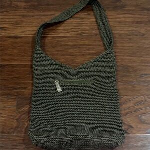 The Sak Forest Green Knit Hobo Bag